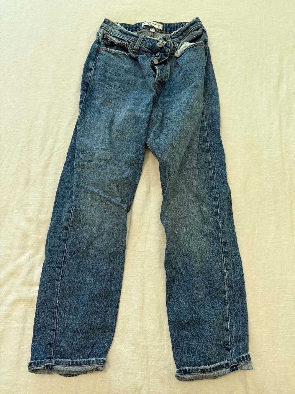 Abercrombie & Fitch Curve Love The Dad High Rise Jeans Size 26/2S